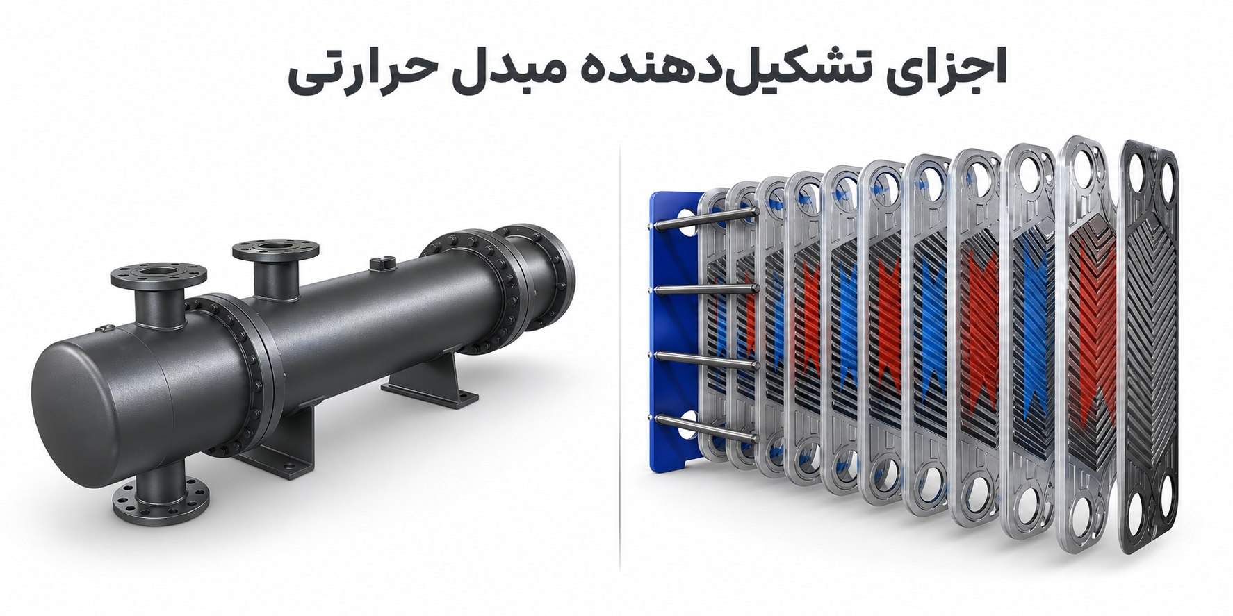 اجزای تشکیل دهنده مبدل حرارتی صفحه ای