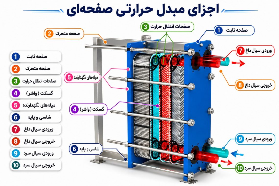 کاربرد عملی مبدل حرارتی صفحه‌ای در صنعت